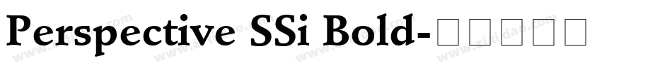Perspective SSi Bold字体转换